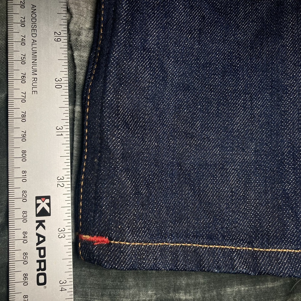 Gustin Jeans Mens Small 31x33 #172 Cone Mills Selvedge Denim Button Fly Indigo - Picture 7 of 8